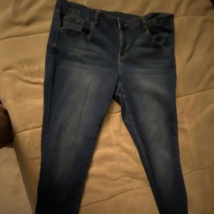 Blue skinny jeggings